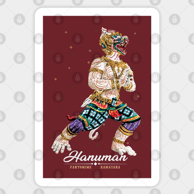 Hanuman Pantomine Ramayana Sticker by KewaleeTee